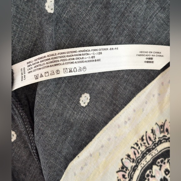 NWT Free People Darjeeling Black Paisley Print Swing Short Slip Dress Size XS - Picture 6 of 7